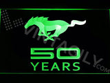 Mustang 50 Years 2 LED Sign - Green - TheLedHeroes