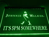 FREE Johnnie Walker It's 5pm Somewhere LED Sign - Green - TheLedHeroes
