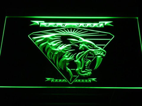 San Jose SaberCats LED Neon Sign Electrical - Green - TheLedHeroes