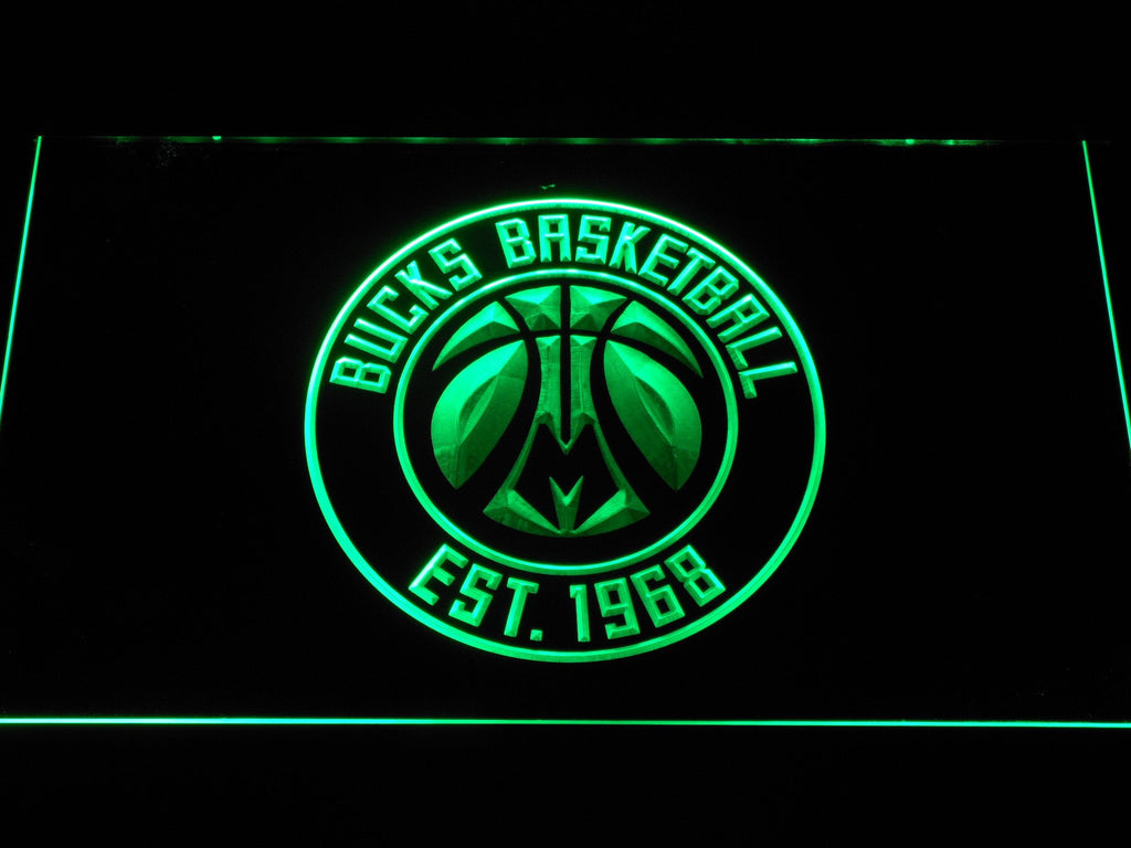 Milwaukee bucks 2 LED Neon Sign Electrical - Green - TheLedHeroes