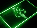 Star Wars Boba Fett Mandalorian Skull LED Neon Sign USB - Green - TheLedHeroes