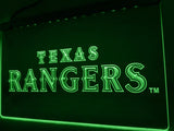 Texas Rangers (4) LED Neon Sign Electrical - Green - TheLedHeroes