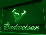Houston Texans Budweiser LED Neon Sign Electrical - Green - TheLedHeroes