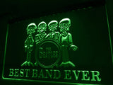 The Beatles Best Band Ever (3) LED Neon Sign Electrical - Green - TheLedHeroes