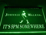 Johnnie Walker It's 5pm Somewhere LED Neon Sign Electrical - Green - TheLedHeroes