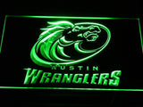 Austin Wranglers LED Neon Sign Electrical - Green - TheLedHeroes