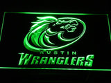 Austin Wranglers LED Neon Sign USB - Green - TheLedHeroes