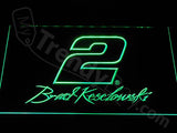 Brad Keselowski 2 LED Neon Sign Electrical - Green - TheLedHeroes