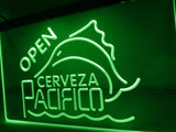 Cerveza Pacifico Open LED Neon Sign Electrical - Green - TheLedHeroes