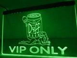 Duff VIP Only (2) LED Neon Sign USB - Green - TheLedHeroes