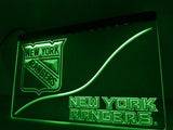 New York Rangers LED Neon Sign USB - Green - TheLedHeroes