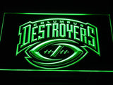 Columbus Destroyers  LED Neon Sign Electrical - Green - TheLedHeroes