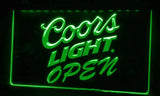 Coors Light Open LED Neon Sign USB - Green - TheLedHeroes