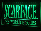 Scarface The World is Yours LED Neon Sign Electrical - Green - TheLedHeroes