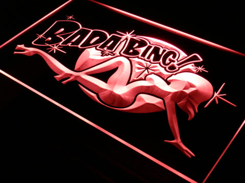 FREE Bada Bing Sexy Nude Girl LED Sign - Red - TheLedHeroes