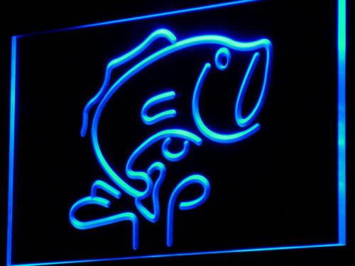 Fish Bait LED Neon Sign USB - Blue - TheLedHeroes