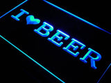 I Love Beer Bar Pub LED Neon Sign Electrical - Blue - TheLedHeroes