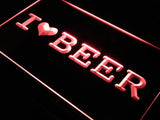 I Love Beer Bar Pub LED Neon Sign USB - Red - TheLedHeroes