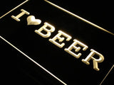 I Love Beer Bar Pub LED Neon Sign Electrical - Yellow - TheLedHeroes