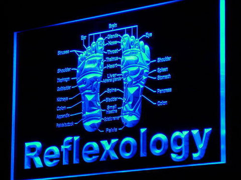 Reflexology Foot Massage LED Sign - Blue - TheLedHeroes