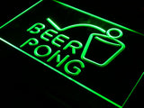 FREE Beer Pong Bar Pub Club Game LED Sign - Green - TheLedHeroes