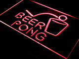 Beer Pong Bar Pub Club Game LED Neon Sign USB - Red - TheLedHeroes