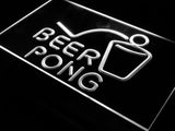 Beer Pong Bar Pub Club Game LED Neon Sign Electrical - White - TheLedHeroes