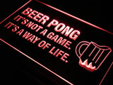 Beer Pong A Way of Life LED Neon Sign USB - Red - TheLedHeroes