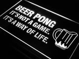 Beer Pong A Way of Life LED Neon Sign USB - White - TheLedHeroes