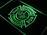 Firefighter Volunteer Fire Dept. LED Neon Sign USB - Green - TheLedHeroes