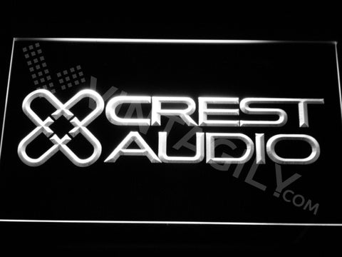 FREE Crest Audio LED Sign - White - TheLedHeroes