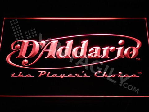 D'addario LED Neon Sign USB - Red - TheLedHeroes