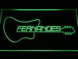 Fernandes Guitar 2 LED Neon Sign Electrical - Green - TheLedHeroes