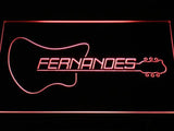 Fernandes Guitar 2 LED Neon Sign Electrical - Red - TheLedHeroes