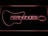 Fernandes Guitar 2 LED Sign - Red - TheLedHeroes