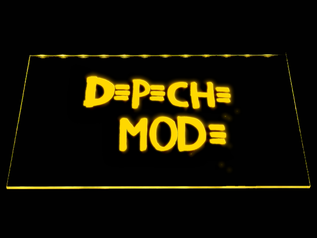 Depeche Mode (2) LED Neon Sign Electrical - Yellow - TheLedHeroes