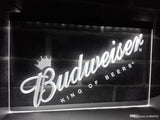 Budweiser King of Beer LED Neon Sign USB - White - TheLedHeroes