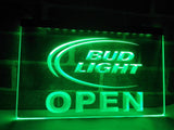 Bud Light Open LED Neon Sign Electrical - Green - TheLedHeroes