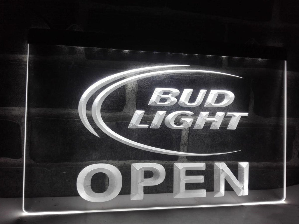 FREE Bud Light Open LED Sign - White - TheLedHeroes