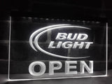 Bud Light Open LED Neon Sign USB - White - TheLedHeroes