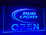 Bud Light Open LED Neon Sign USB - Blue - TheLedHeroes