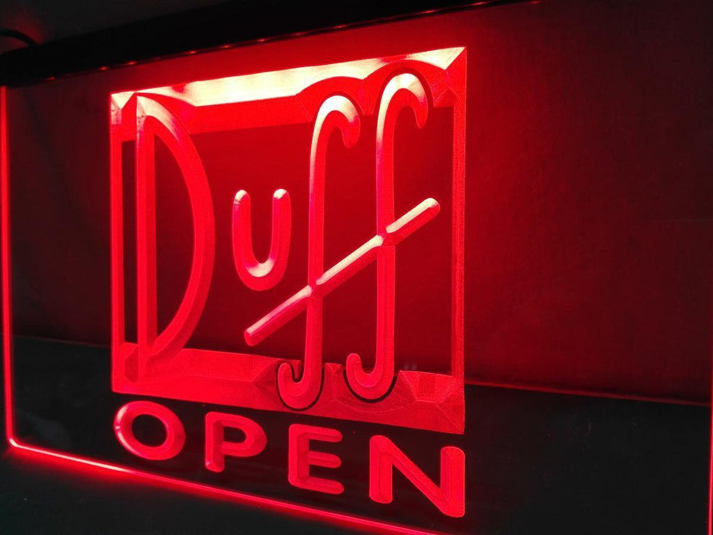 Duff Open LED Neon Sign USB - Red - TheLedHeroes