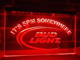 Bud Light It's 5pm Somewhere LED Neon Sign Electrical - Red - TheLedHeroes