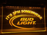 FREE Bud Light It's 5pm Somewhere LED Sign - Yellow - TheLedHeroes