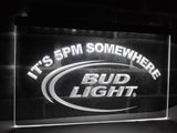 FREE Bud Light It's 5pm Somewhere LED Sign - White - TheLedHeroes