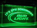 Bud Light It's 5pm Somewhere LED Neon Sign USB - Green - TheLedHeroes