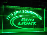 FREE Bud Light It's 5pm Somewhere LED Sign - Green - TheLedHeroes