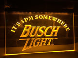 Busch Light It's 5pm Somewhere LED Neon Sign Electrical - Yellow - TheLedHeroes