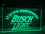 Busch Light It's 5pm Somewhere LED Neon Sign USB - Green - TheLedHeroes