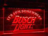 Busch Light It's 5pm Somewhere LED Neon Sign Electrical - Red - TheLedHeroes